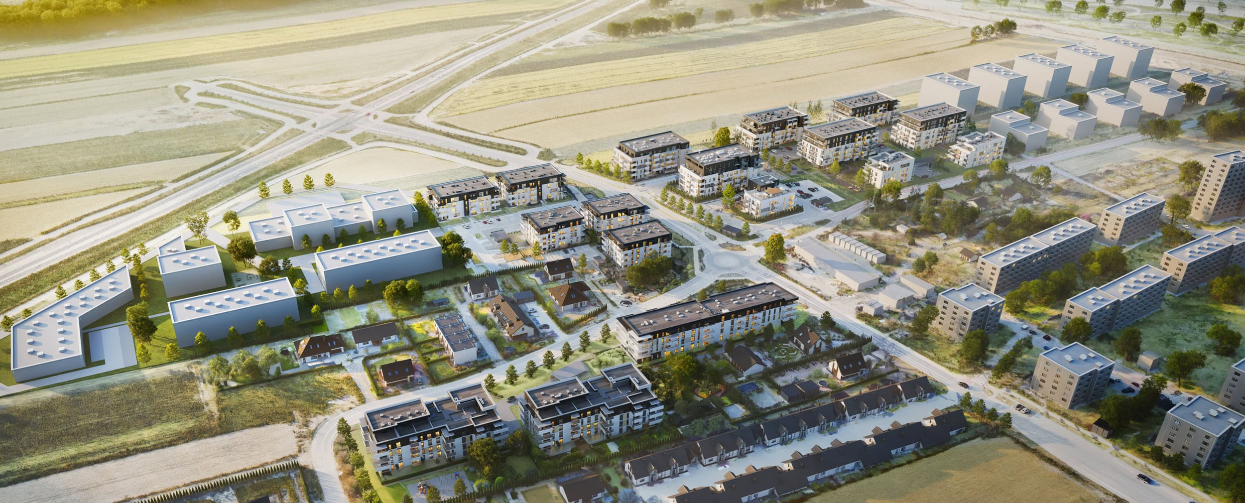 Wizualizacja osiedla Nowy Sikornik